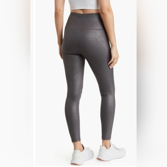 NWT 90 Degree by Reflex ~ Faux Cracked Leather High Rise Ankle Leggings ~ XL - Picture 2 of 3